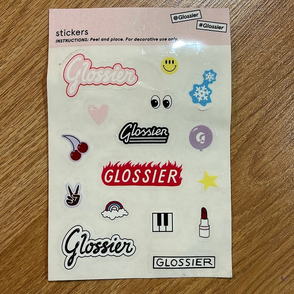 Glossier Stickers Brand New never used